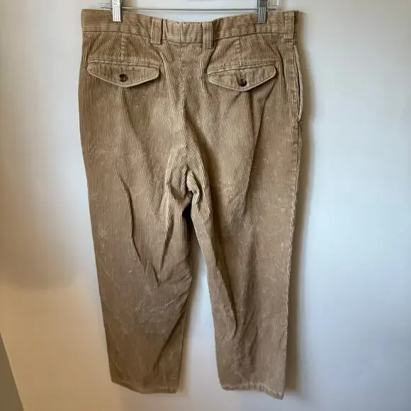 Vintage 1990s Wide Wale Tan Corduroy Pants - Picture 3 of 7